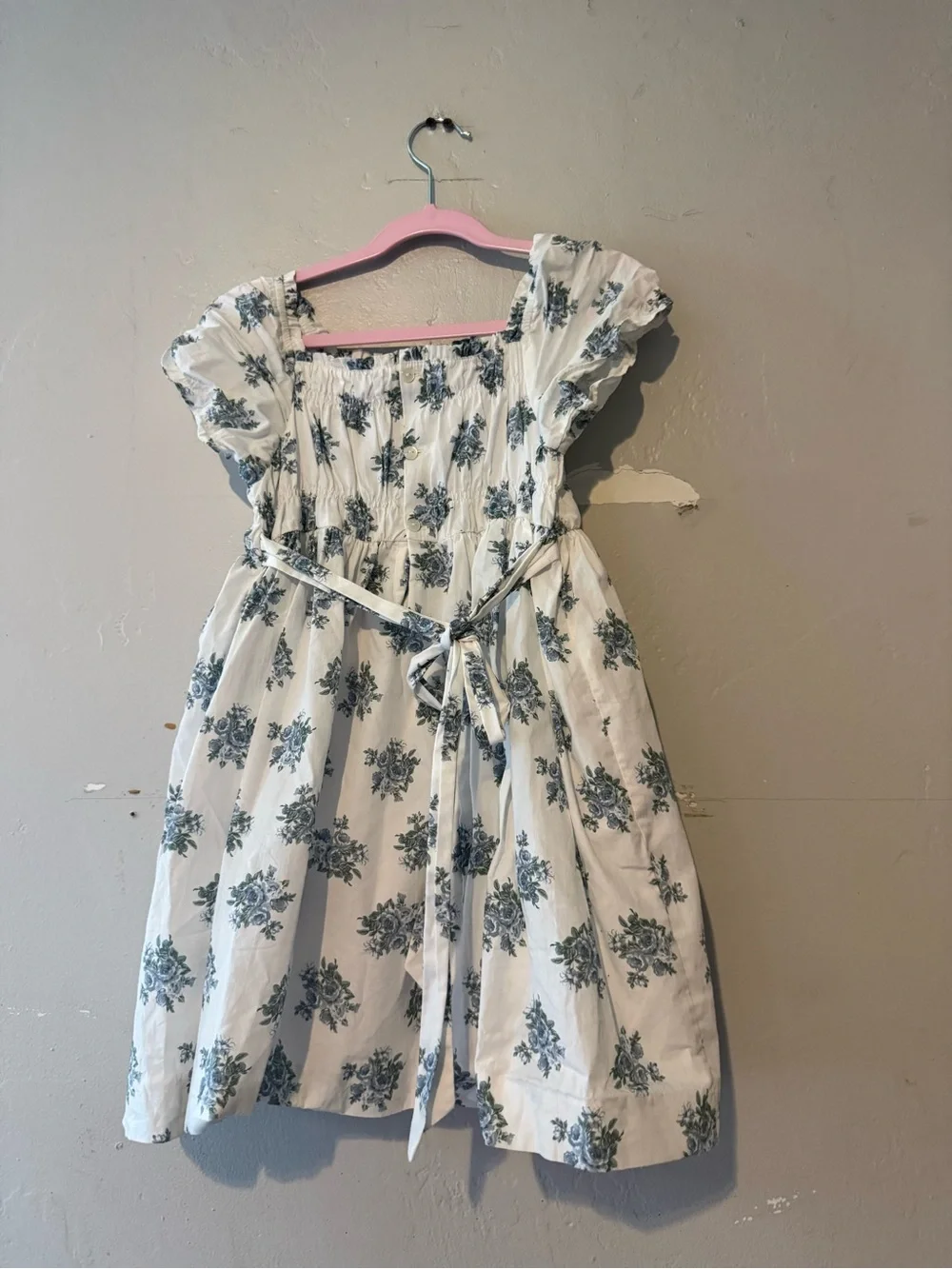 Edgehill Collection x born on Fifth Girls White Floral Smocked Dress